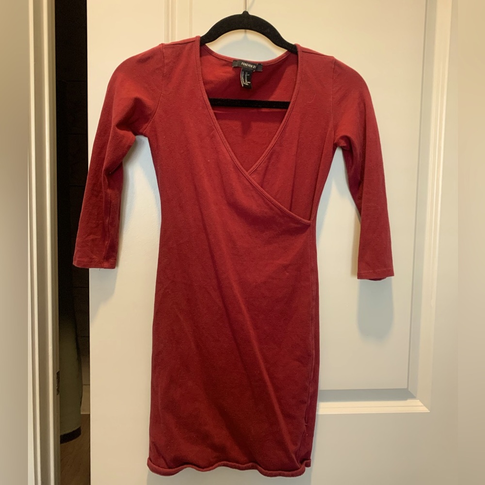 Bodycon Wrap Red Dress